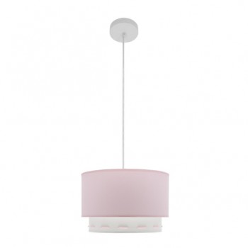 Distribuidor - Lâmpadas Diversas | Colgantes Infantil | COLGANTE TRAZOS 1XE27 ROSA BEBE REGX30X30 CM Ref: 111293000